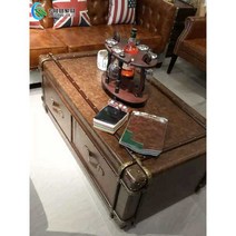 빈티지 커피 테이블 수납형 카페 업소용 인테리어, A