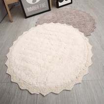 [바보사랑] 순면 원형 미니엠보 발매트 욕실매트