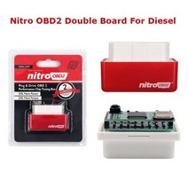 최고의 더블 보드 니트로 EcoOBD2 칩 튜닝 박스 15 연료 더 많은 전력 저장 에코 OBD2 니트로 OBD2 OBD 인터페이스 벤진 디젤, Double PCB Red