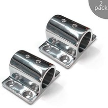 NRC&XRC Pair Marine Boat Hand Rail Fitting 316 Stainless Steel 90 Degree Stanchion Rectangle Base Mo, 1, FOR 7/8