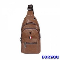 Foryou3979 남성 가죽 캐주얼 슬링백 라이트브라운 백 미니 남자힙색 여자힙색