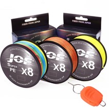 조프 슈퍼 PE 8합사 400m 낚시줄+라인 스토퍼, 4호, 멀티컬러