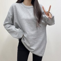 [국내제작/뽀송특양면] 4계절착용 레이어드 소프트 베이직 오버핏 박시핏 긴팔 무지 쭈리티셔츠 무지 긴팔 면티 여자 긴팔티 긴팔면티 *5컬러*