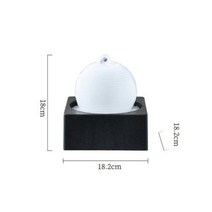 가정용 실내 인테리어 인공 분수대 휴식 탁상 볼 분수 LED 조명 홈 오피스 장식 중간 물 데스크탑, 22601 White+110V US Plug