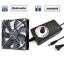 cpu 랩 휀 쿨러컨트롤러 포함 120mm 3000RPM 팬 냉각 12cm 12V 220V Btc 기계 섀시 워크 스테이션 캐비닛, 02 1 Fan Hydraulic_03 USA Plug