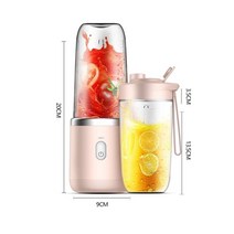 오렌지착즙기 쥬서기 착즙기추천 tabell 휴대용 전기 juicers double cup juicer usb 과일 블렌더 mini orange squeezer auger 주방, 분홍색, 5v