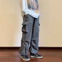 남자점프수트점프슈트작업복멜빵작업복 멀티 포켓 카고 하렘 팬츠 남성용 힙합 캐주얼 트랙 조깅 바지 스트리트웨어 패션 하라주쿠, [05] Chinese Size XXL, [02] Grey