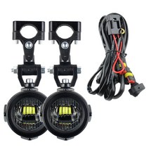 오토바이 안개등 오토바이 안개등 LED 램프 어셈블리 BMW R1200GS F800GS F650 K1600 용 보조 조명 브래킷, 04 Light Wire