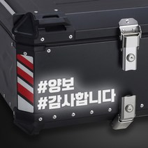 LINE CUT 오토바이 알루미늄 탑박스 배달통 문구스티커 데칼 BDT-0002, M, 골드유광/무광