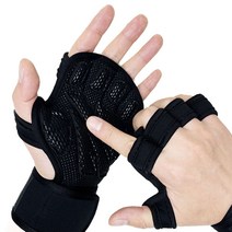 제로플레이스 남자 여자 헬스장갑 웨이트 턱걸이 청볼 5구 운동 장갑, 블랙