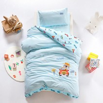 유아 낮잠 아기 알러지 이불 쓰리피스 순면 이 입원 전용 공룡이불 침구 세트, 02 호랑이