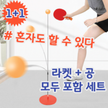 1+1 혼자서도 할 수 있는 와이어 셀프 탁구 연습기 훈련 연습 트레이닝 레슨 리턴볼 풀세트