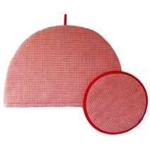 Santens 산텐스 티코지 S & 포트 매트 세트 와플 레드 (벨기에 와플 크로스 사용