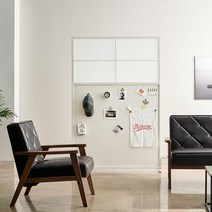 미즌하임 듀크 이동식 철재 파티션, 망입패턴, 모던화이트