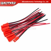 JST 커넥터 플러그 케이블 RC 배터리 10CM 20CM 30CM 암수형, 01 Male 10PCS_03 10cm