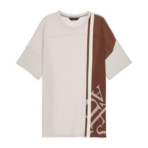 닥스 레이디스 베이지컬러배색 면 반팔티셔츠 9B505I1