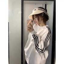 여성맨투맨 빅사이즈 가을 간절기캐주얼 느슨한 와일드 스포츠 탑