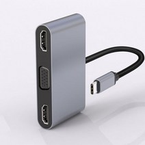USB멀티허브 USB 타입 C 노트북 도킹 스테이션 듀얼 HDMI 듀얼 스크린 디스플레이 HP DELL XPS 서피스 레노, CHINA_5-IN-1