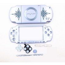 게임기케이스 휴대폰 레트로 PSP 2000 PSP2000 용 한정 풀 하우징 케이스 커버 완벽한 콘솔 셸 버튼 + 스, 07 하늘색