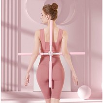 바른자세 요가 척추 십자 모양 스트레칭봉 굽은등 거북목 척추 교정 운동기구, 블루