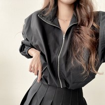 입꼬 스트링 포켓 숏 크롭 바람막이 자켓5color