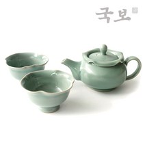 [국보] 강진 청자 연잎형 티팟세트, 고급 종이박스(보자기)
