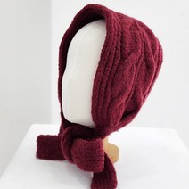 한스모자 니트귀마개 꽈베기 겨울 귀여운 목도리겸용 귀도리