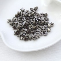 짱패브릭 인형옷부자재) (5개) 5mm 스타단추, 흑니켈