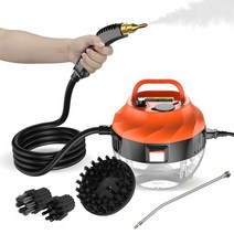 스팀청소기 가정용 고압 스팀 청소기 2800W 온도 주방 후드 자동차 청소 기계 산성 살균 110V/220V 가전, [01] 미국, [01] 110V, [02] type 2-black