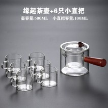 티머그 차주전자 차망 여과기 티포트 일본식 측면에 찻주전자 유리 끓인 다기를 걸러내고 찻물, 옵션6