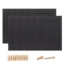 트렌드포유 사진관 무지 사진 종이액자 3x5 페이퍼프레임 미니 종이프레임 종이액자프레임 페이퍼액자 다이소, 종이 액자 3 x 5 블랙 10P + 사은품