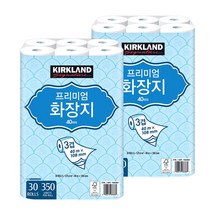 커클랜드 프리미엄 3겹 화장지 40mx30롤, 2팩, 30롤