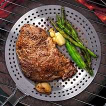 캠핑 BBQ 바베큐 타공 스텐 프라이팬, 사각타공후라이팬114781 45