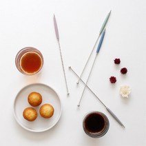 엣지 실버 스텐 음료 칵테일 스틱 머들러 상담실 티소품 홈파티 홈바도구, 1개, 그레이