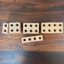 자투리공방 원목 펜꽂이 / 국내제작 우드소품 나무용품 펜보관대, 8개(2x4)