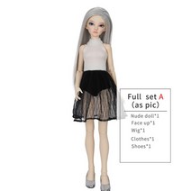 관절인형 BJD 구체관절 인형 14 미니 플레이 시안 엘프 F4 여성 D 가슴 바디 페어리 랜드 볼 조인트, Fullset A as Pic+Freestyle Fac