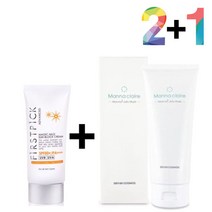 안끈적이는선크림 물리적자외선차단제 선크림지우는법 끈적임 없는 선 썬 지우기 클렌징 필링 젤 밤 폼 (올핀)_1972EA, 매직마일드선크림 2개_프로스킨아이크림 1개