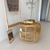 [천삼백케이] [실버라이닝마켓] 라탄 사이드 테이블, 단품