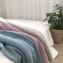 메이커스무브먼트 모달와플 스프레드 겸 홑이불, 핑크