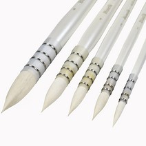 페인트붓 염소 털 나무 손잡이 수채화 페인트 아트 아티스트 브러시 1PC, 2.사이즈1