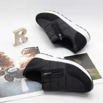 코지 남자 지퍼 캐주얼 패딩 슬립온 스니커즈 운동화