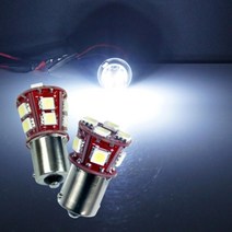 자동차 순정 램프 DIY 교체용 국산 LED 전구 캠핑카 버스 화물차 트럭 트레일러 픽업, 레드LED 24V용 14발 더블, 상세페이지참조