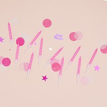 THEJIHYUNSHOP 단독입고) 미니 생일초 바닐라 핑크 펄 케이크초