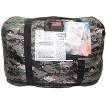 KJ 884 오리지널 코만도 침낭 ACU픽셀 천연 오리털침낭 야전용 군용침낭, 1개