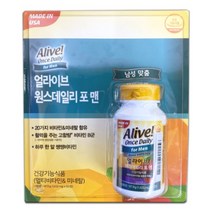 얼라이브 원스 데일리 멀티비타민 포 맨 60정, 1통, 97.9g