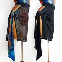 아르헨티나 탱고 라틴 라인 댄스복댄스 드레스 스커트 디자인 오른쪽 구멍 댄스 드레스