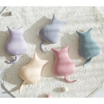푹신한 쿠션 침대틈새 쇼파 꽈배기 미용실 독서 귀여운반전 고양이뒤태 이케아, L 라이트그레이