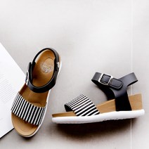 국내제작 가이아슈 여성 발편한 여름 스트랩 쿠션 샌들 5cm 여성샌들