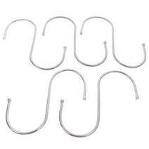 스테인레스 스틸 후크 금속 S 모양의 다기능 스토리지 후크 욕실 주방 코트 후크 7/9/12CM 5 피스, L 12CM