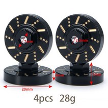 RC드론부속 124 블랙 황동 카운터웨이트 휠 허브 변속박스 구동축 섀시 스키스 플레이트 액슬 커버 RC카 자동차 축 S C X24 업그레이드 부품, 3.Part C